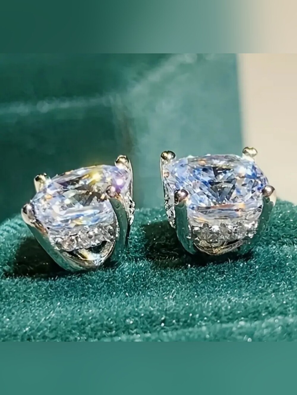 Princess Cut Quartz Stud Earrings
